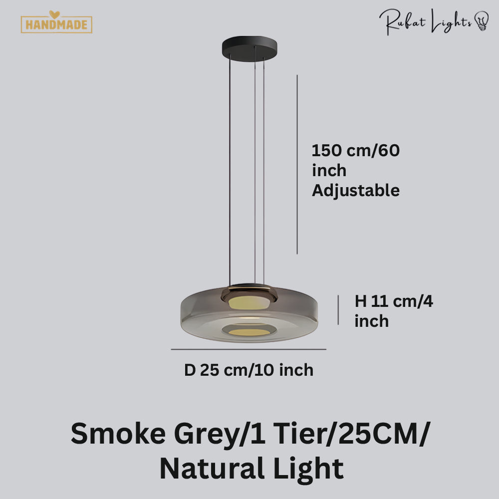 Minimalism Glass LED Chandelier Light