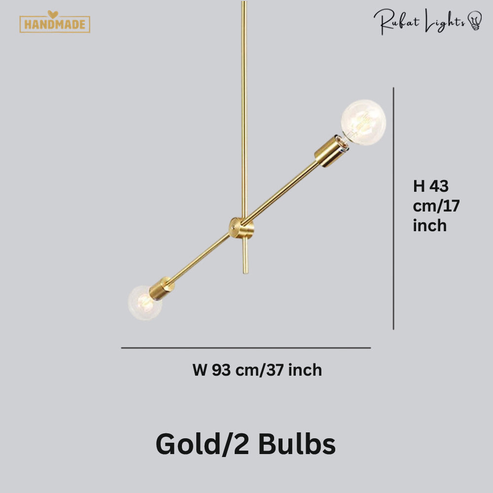 Contemporary Gold Rod Chandelier Lighting