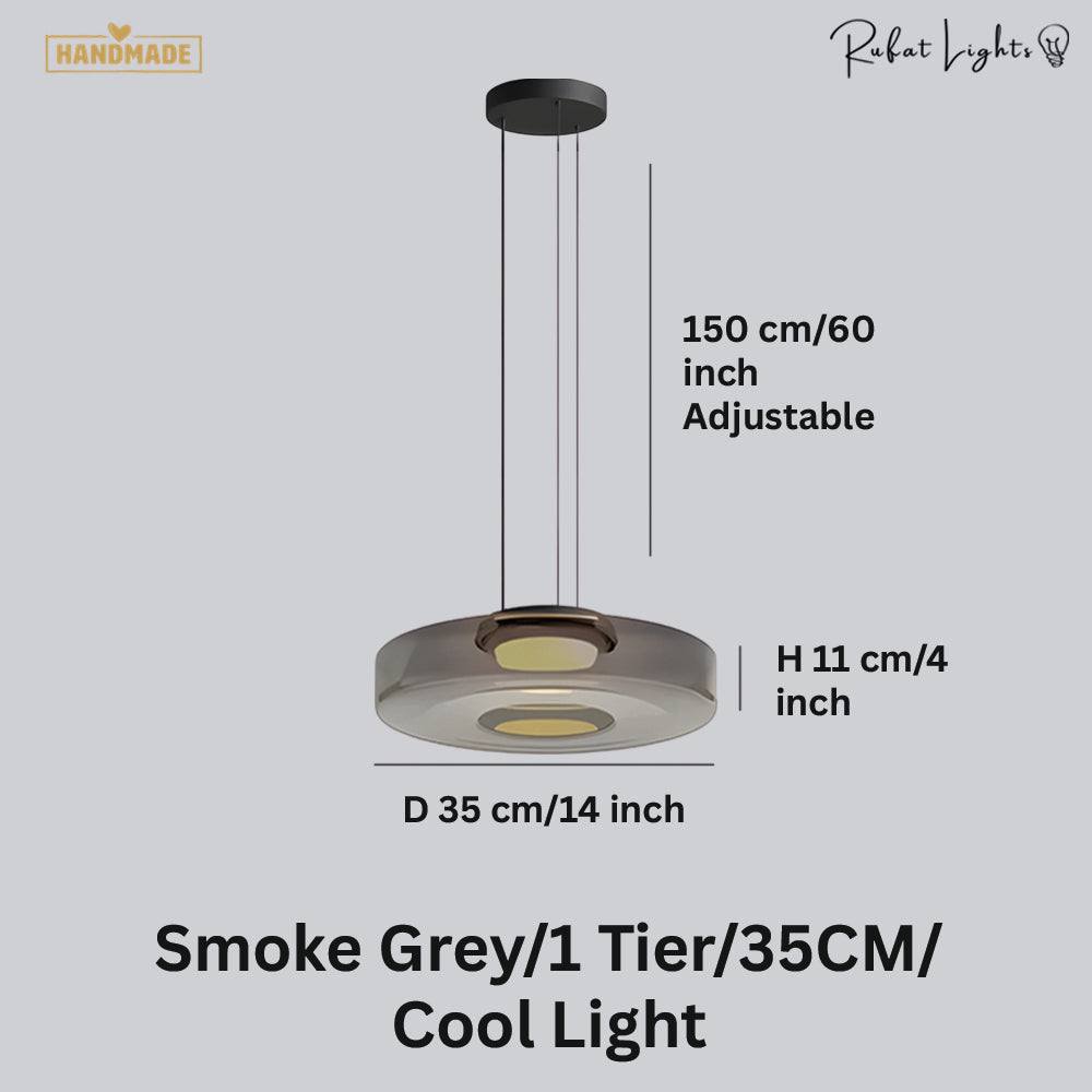Minimalism Glass LED Chandelier Light