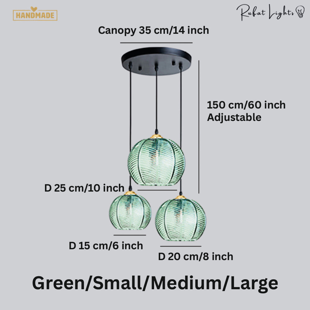 Contemporary Glass Patterned Pendant Lights