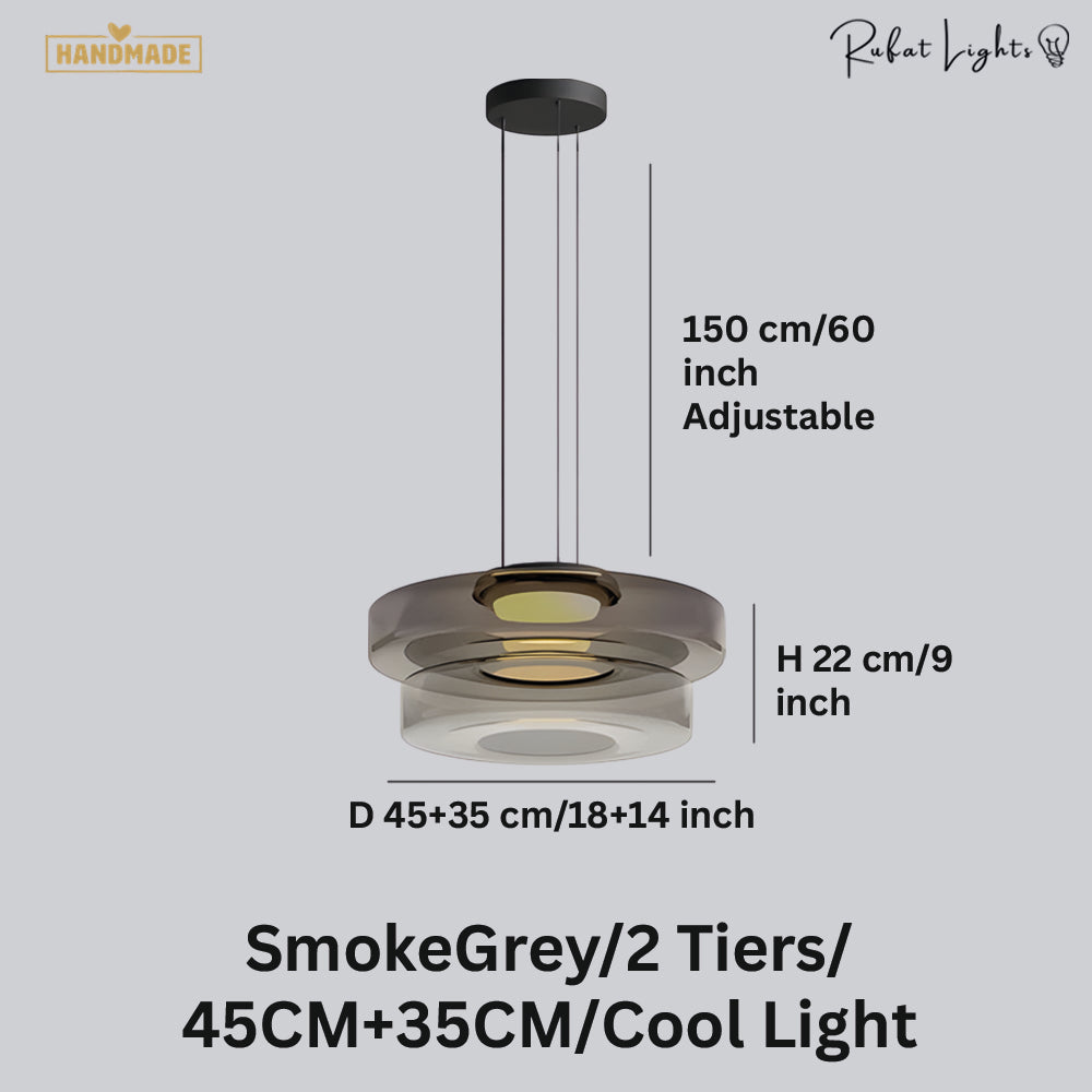 Minimalism Glass LED Chandelier Light