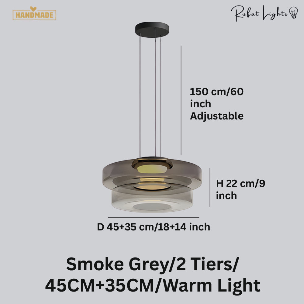 Minimalism Glass LED Chandelier Light