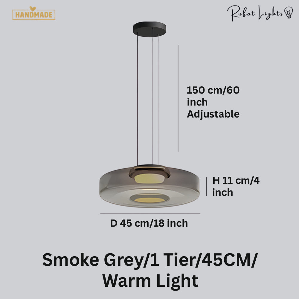 Minimalism Glass LED Chandelier Light