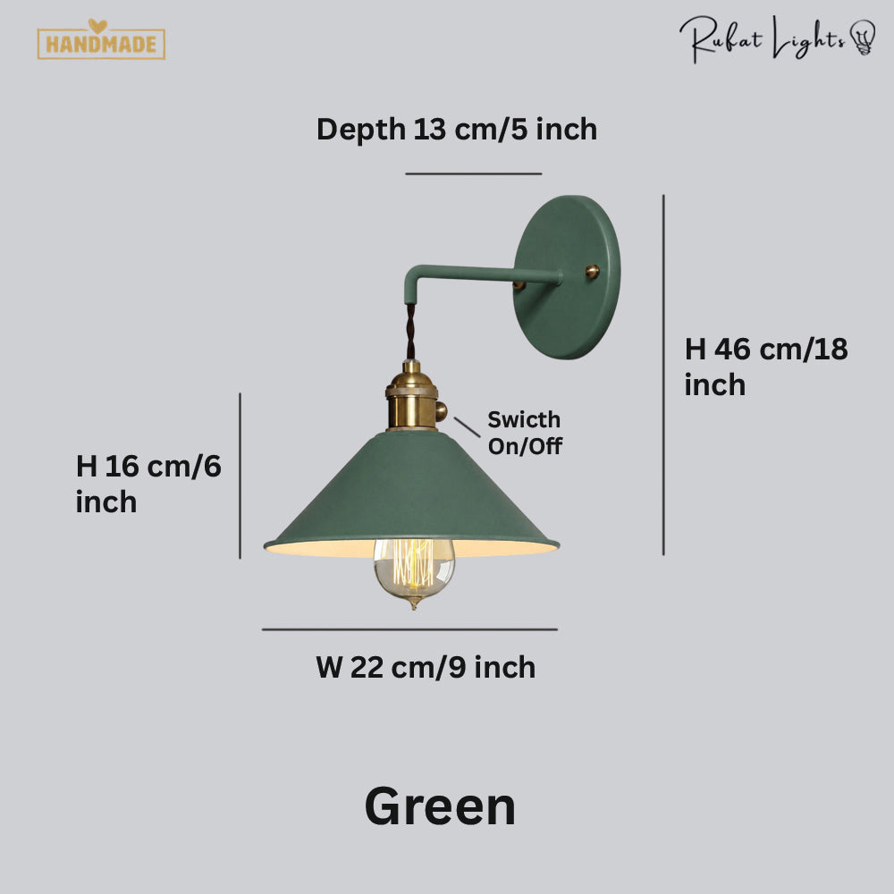 Antique Colored Metal Wall Light