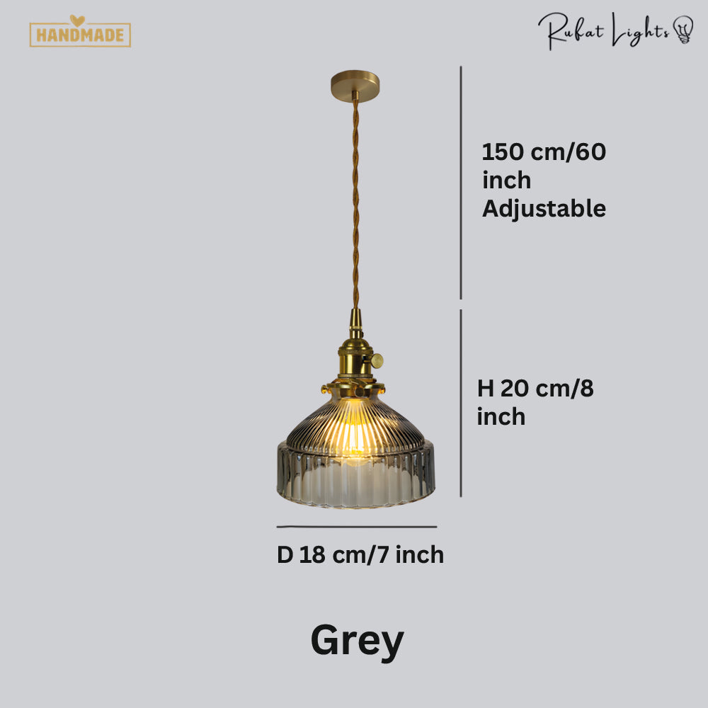Modern Vintage Glass Lampshade Pendant Lights