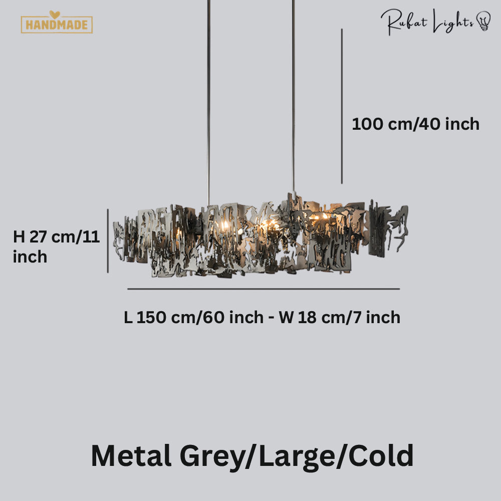 Retro Metal Fragment Art Chandelier Pendant