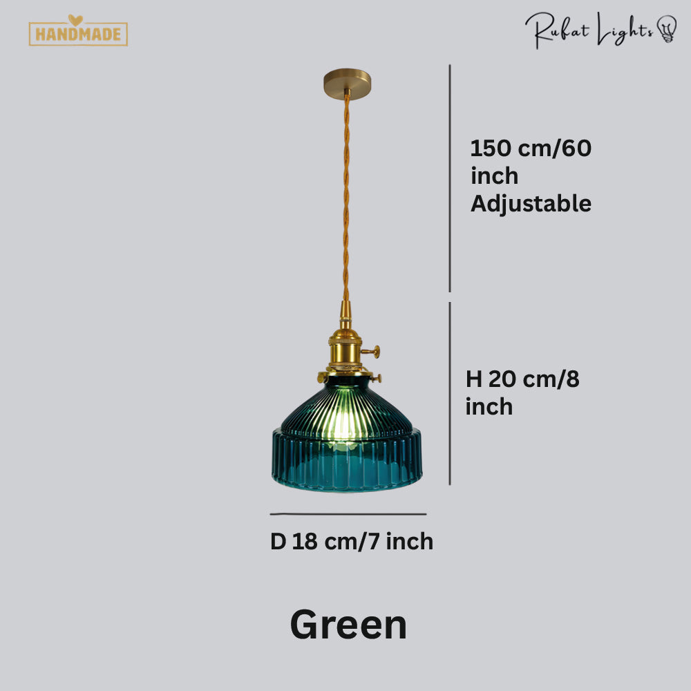 Modern Vintage Glass Lampshade Pendant Lights