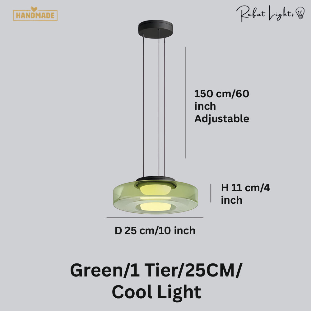 Minimalism Glass LED Chandelier Light