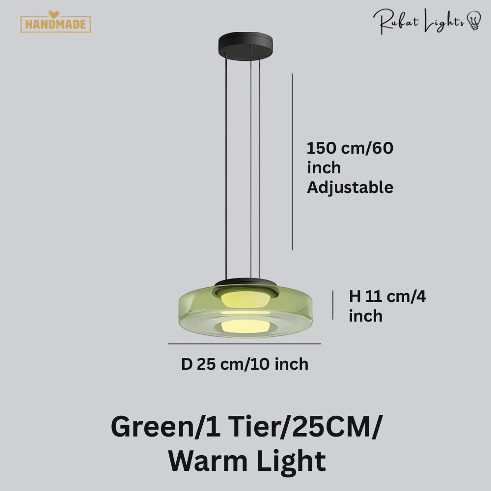 Minimalism Glass LED Chandelier Light