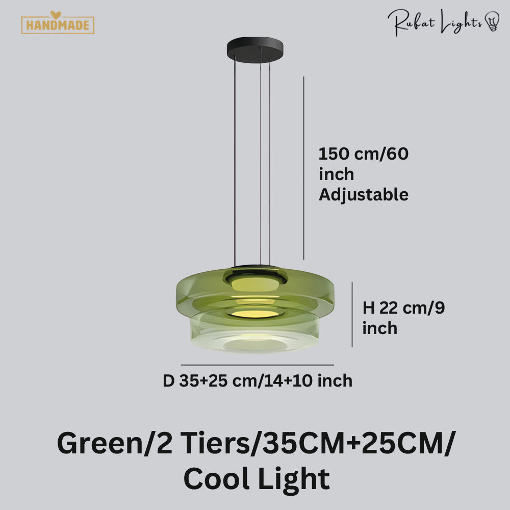 Minimalism Glass LED Chandelier Light