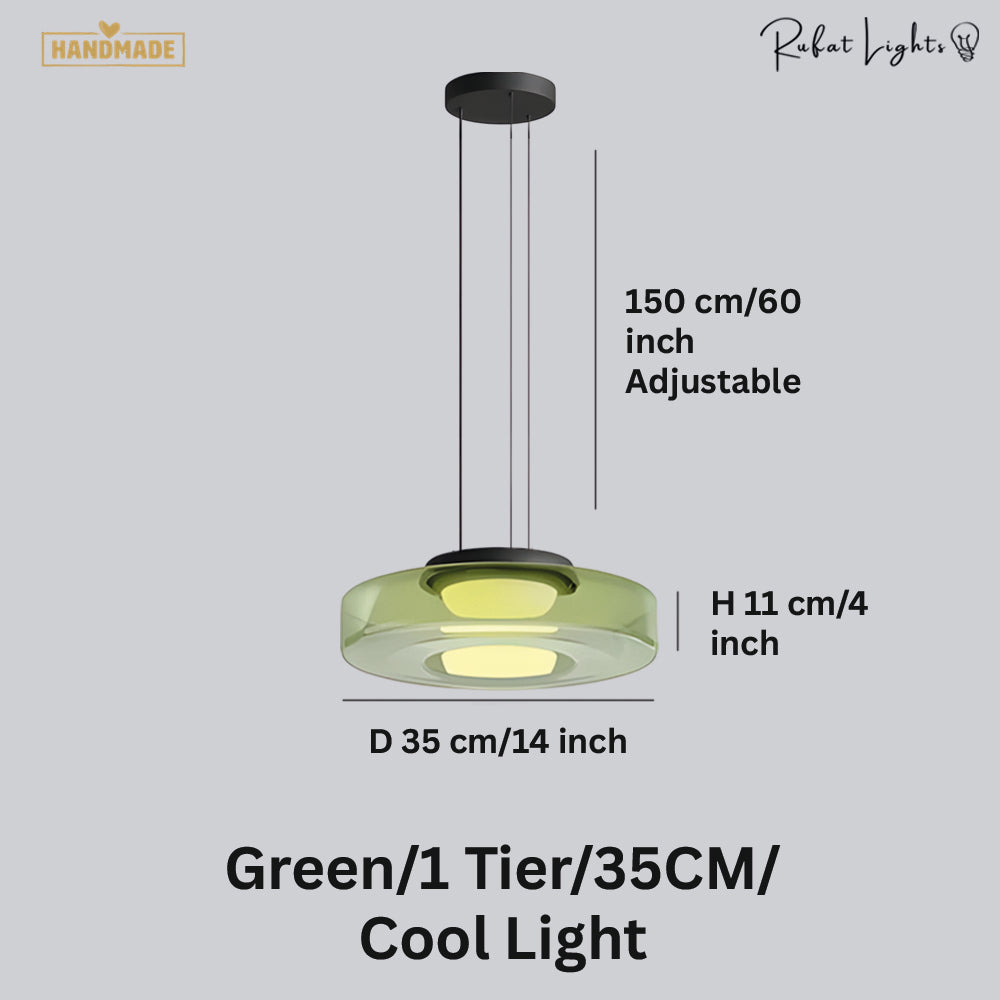 Minimalism Glass LED Chandelier Light