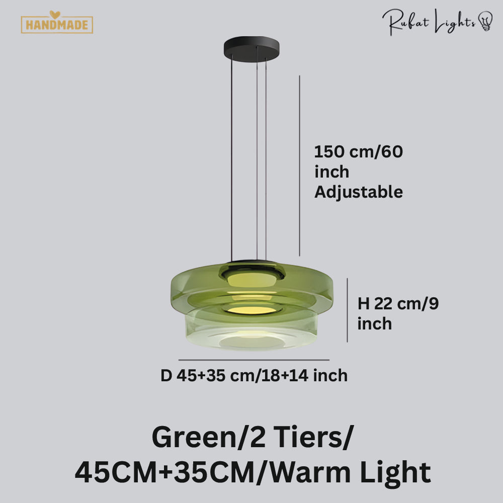 Minimalism Glass LED Chandelier Light
