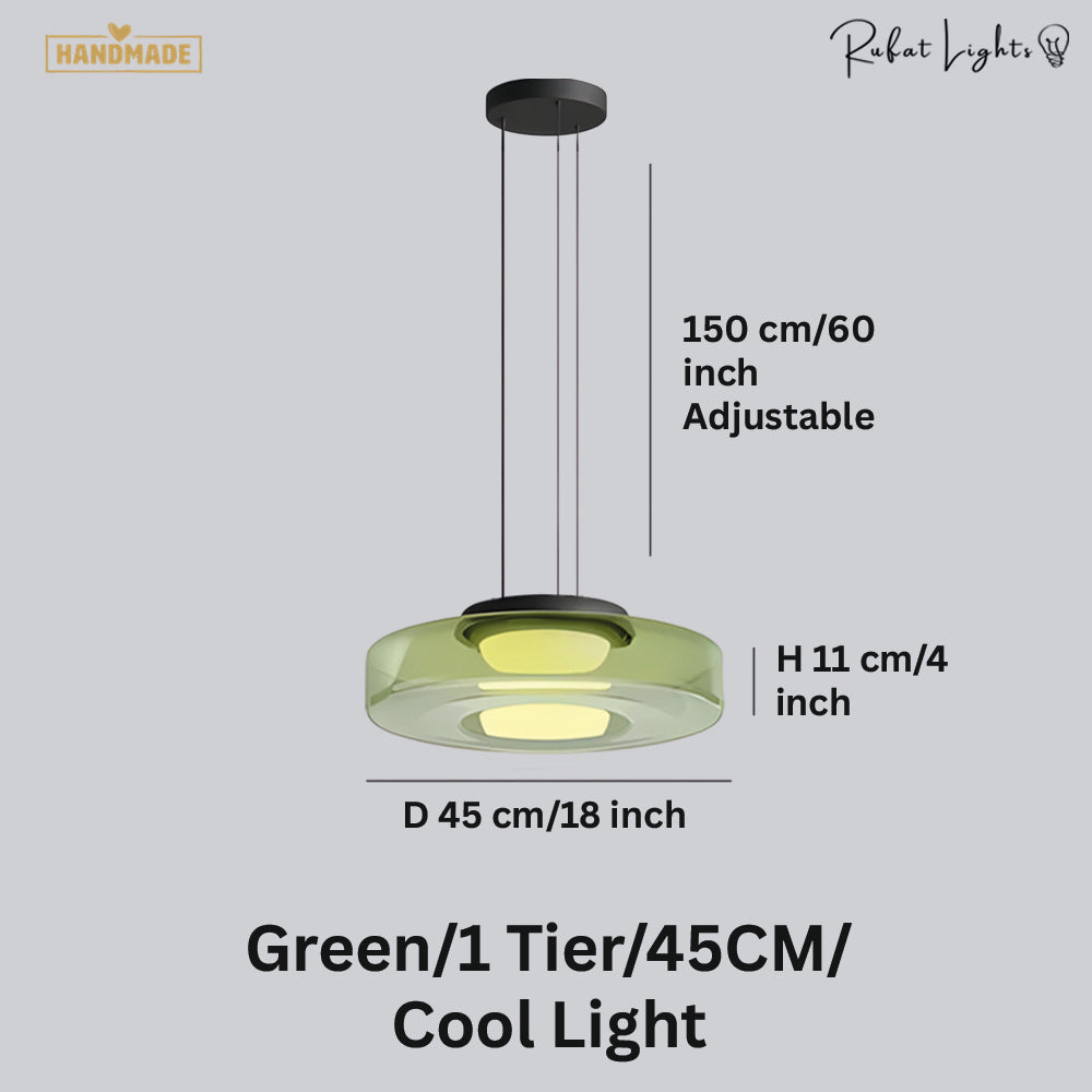 Minimalism Glass LED Chandelier Light