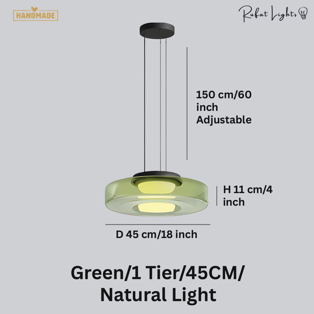 Minimalism Glass LED Chandelier Light