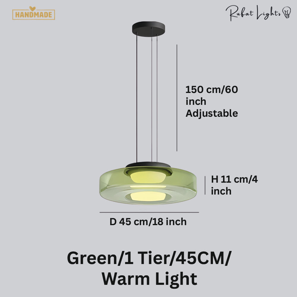 Minimalism Glass LED Chandelier Light