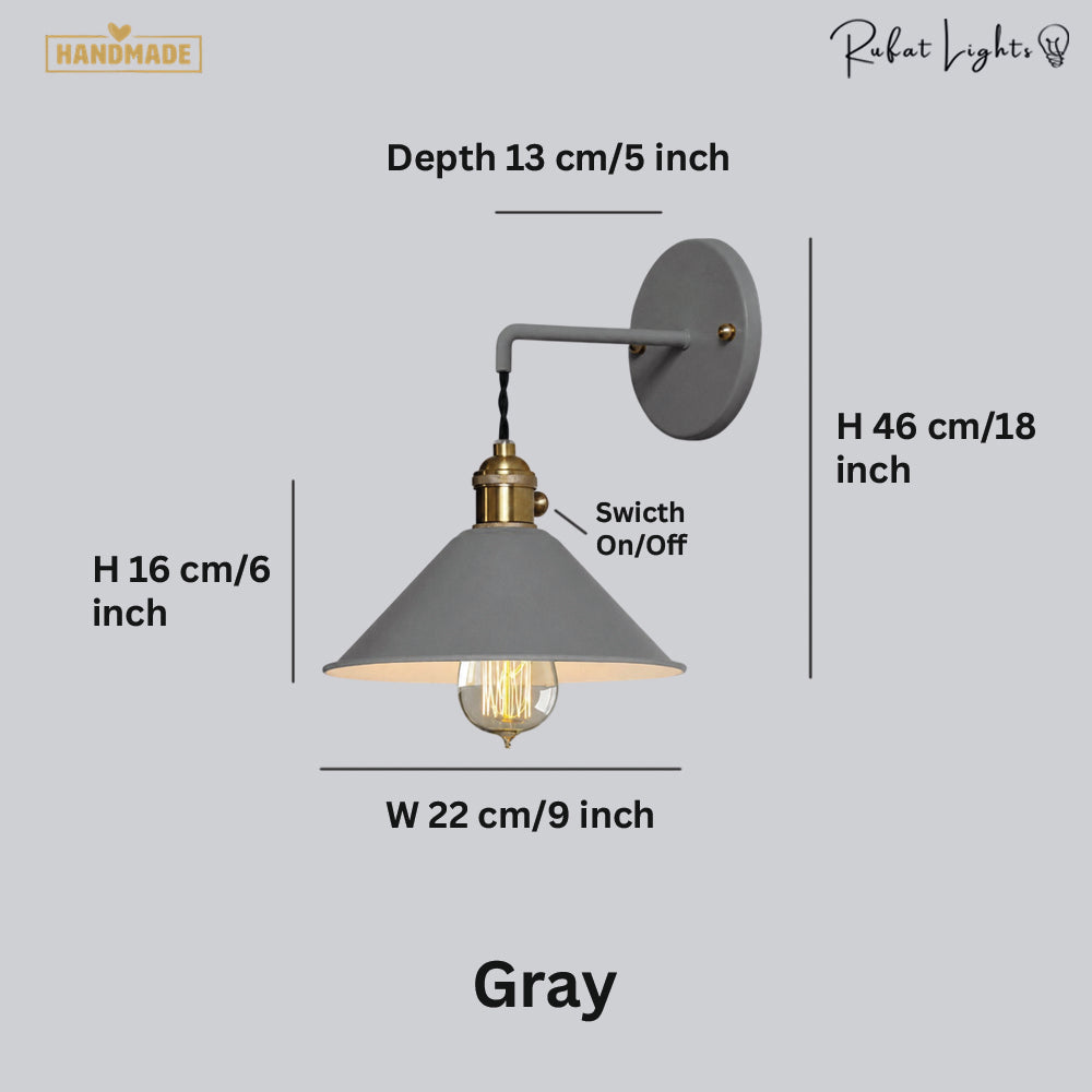 Antique Colored Metal Wall Light