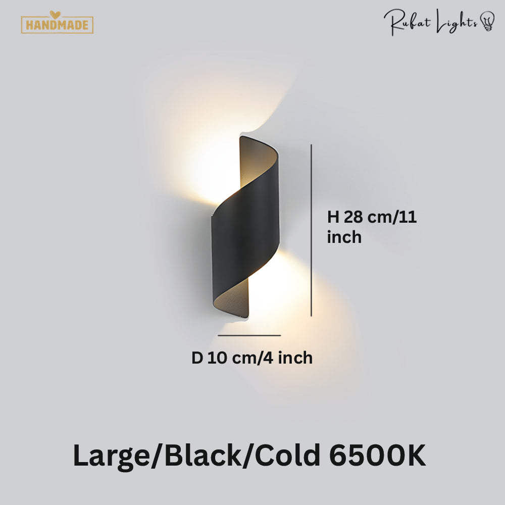 Modern Curl Twisted LED Wall Light