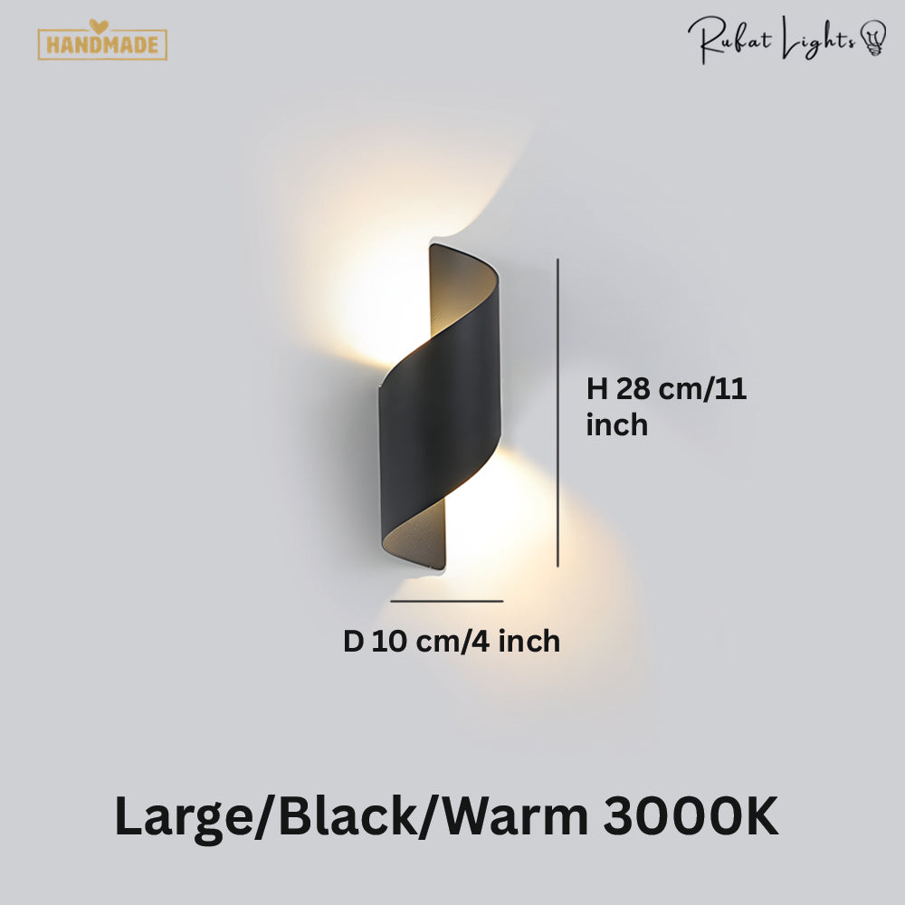 Modern Curl Twisted LED Wall Light