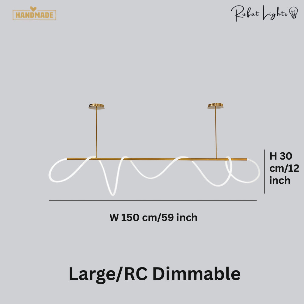 Golden Designer Rope LED Chandelier Lamps