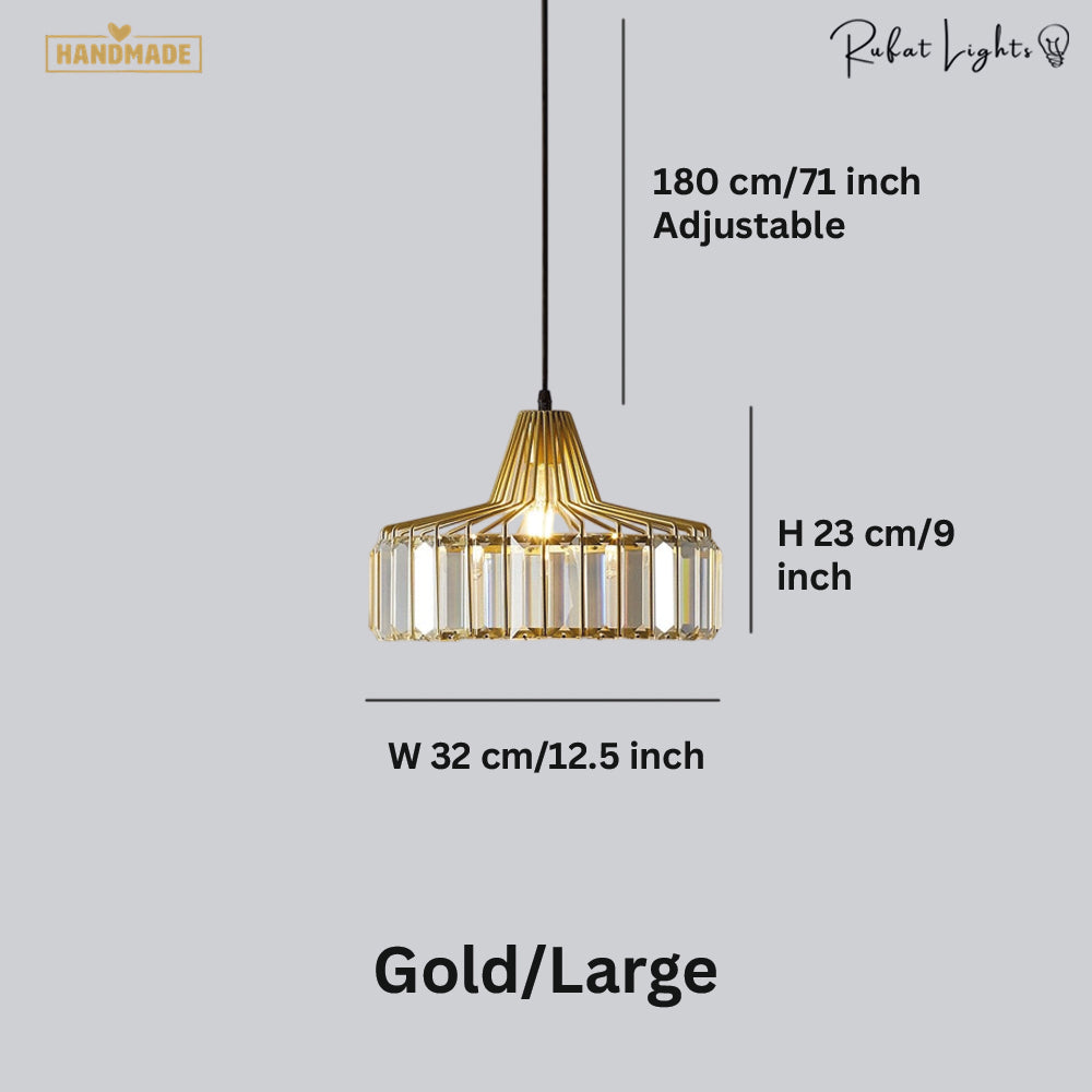 Contemporary Circular Crystal Pendant Light