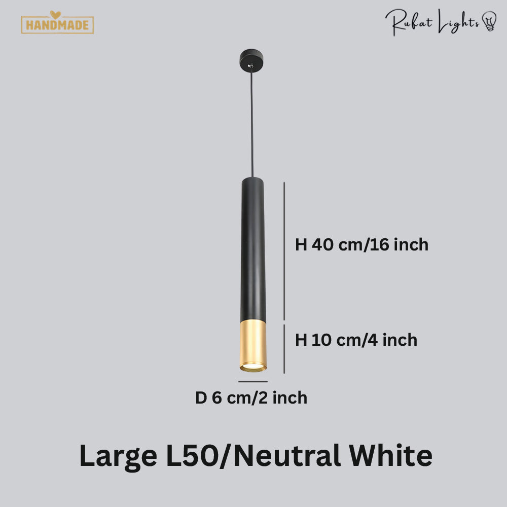 Long Tube Cylinder Pipe Downlights Pendant Light