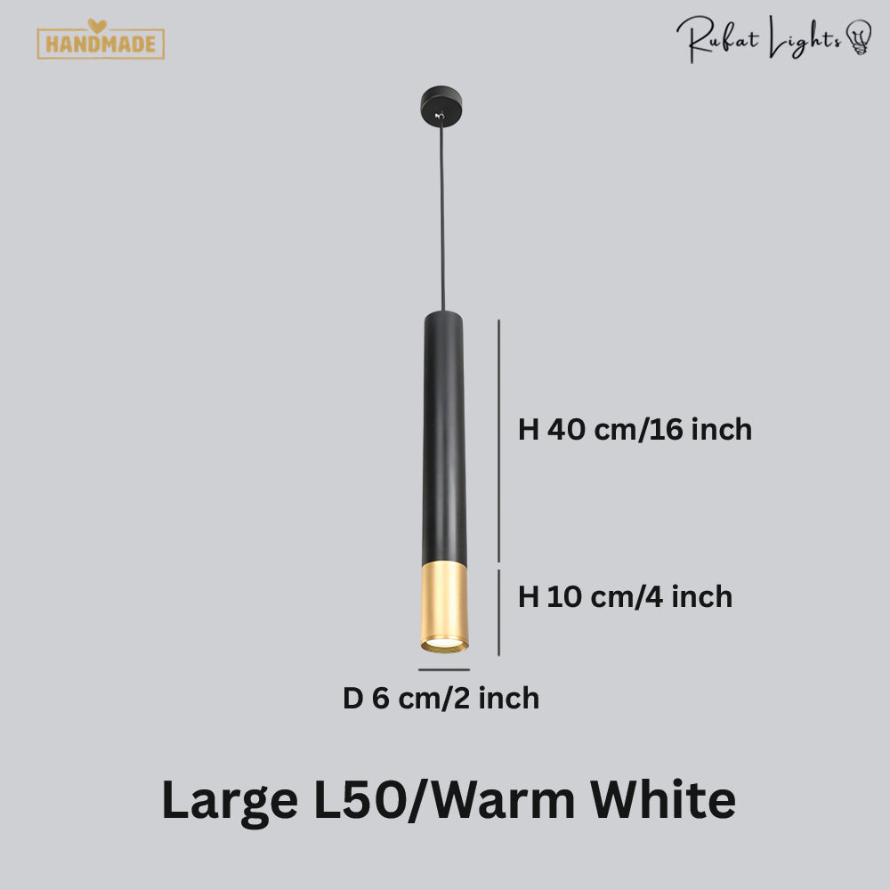 Long Tube Cylinder Pipe Downlights Pendant Light