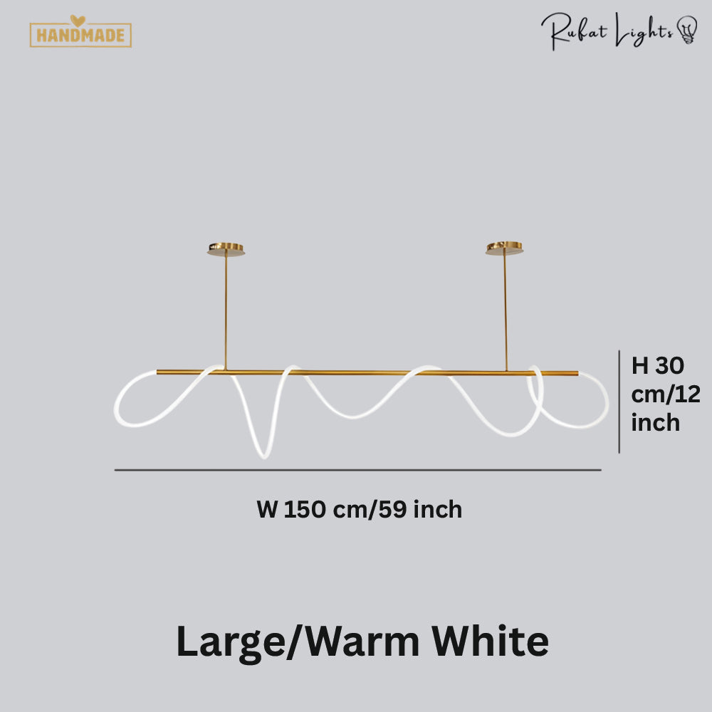 Golden Designer Rope LED Chandelier Lamps