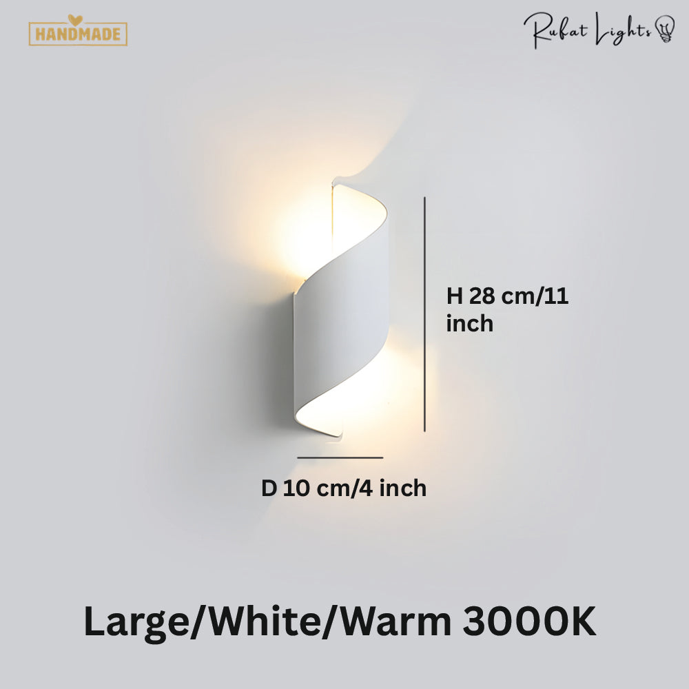 Modern Curl Twisted LED Wall Light