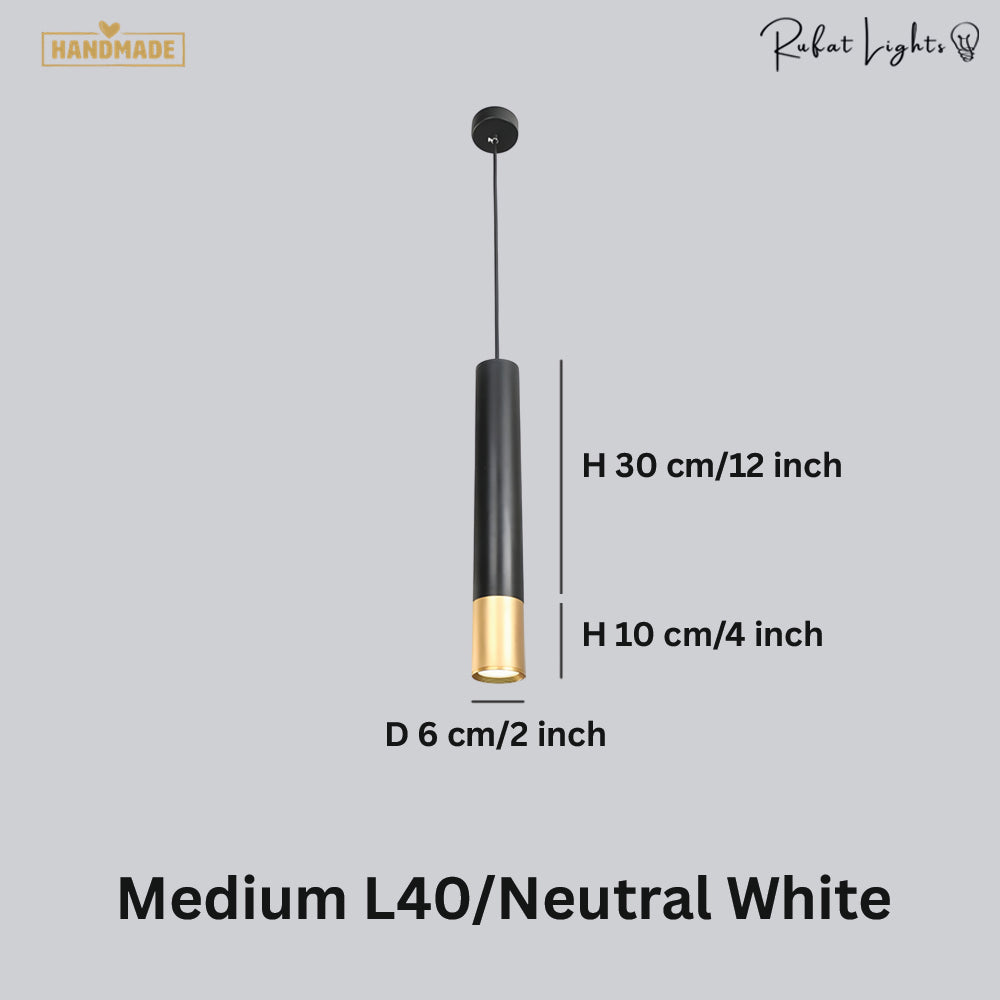 Long Tube Cylinder Pipe Downlights Pendant Light