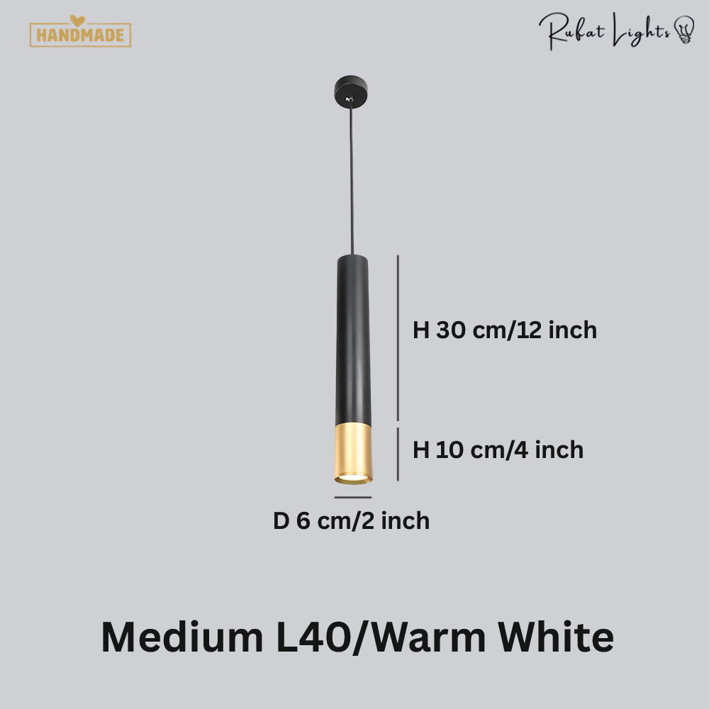 Long Tube Cylinder Pipe Downlights Pendant Light