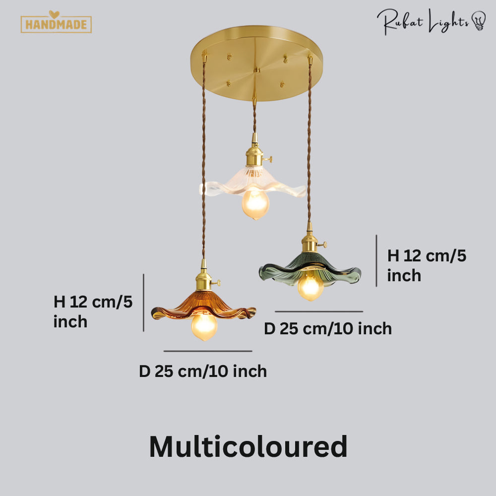 Colorful Glass Copper Edison Pendant Lamp