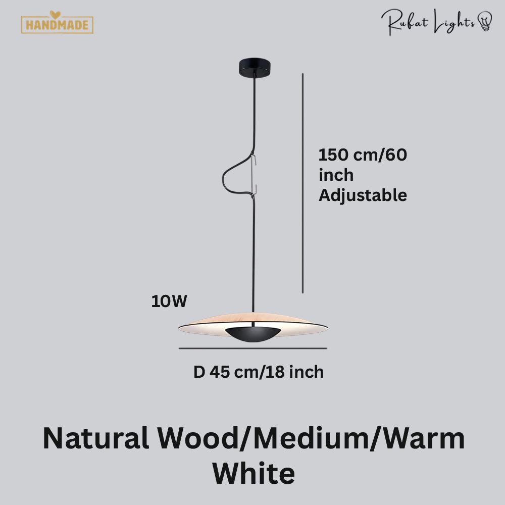 Nordic Wood Grain Pendant Light