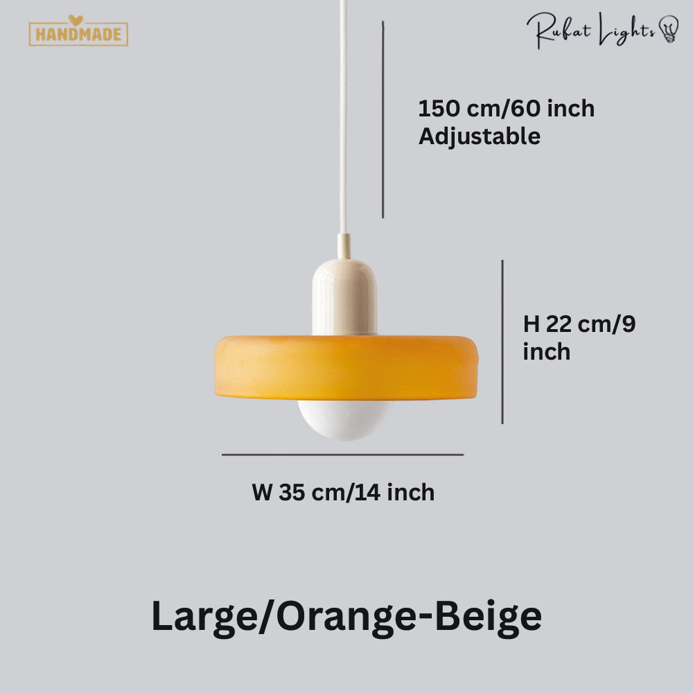 Vintage Scandinavian Glass Pendant Light