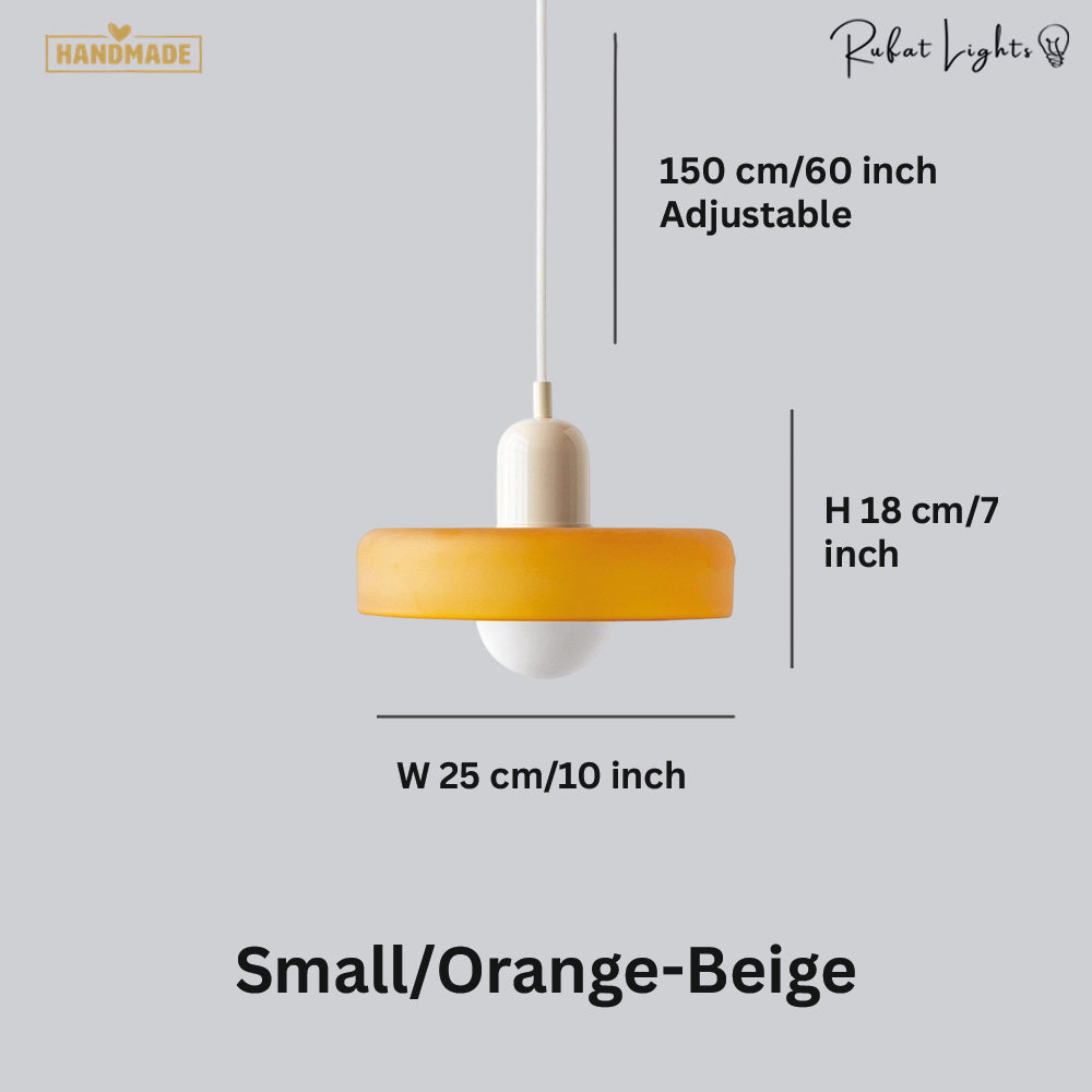 Vintage Scandinavian Glass Pendant Light
