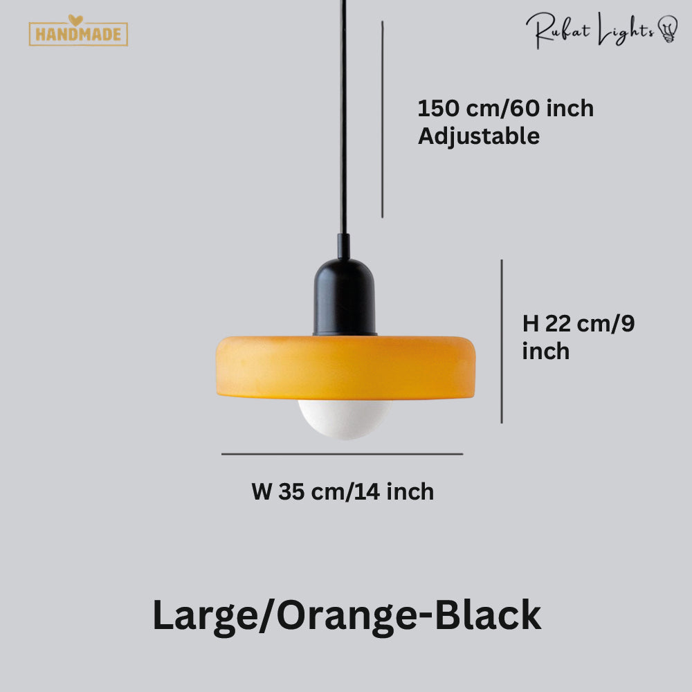 Vintage Scandinavian Glass Pendant Light