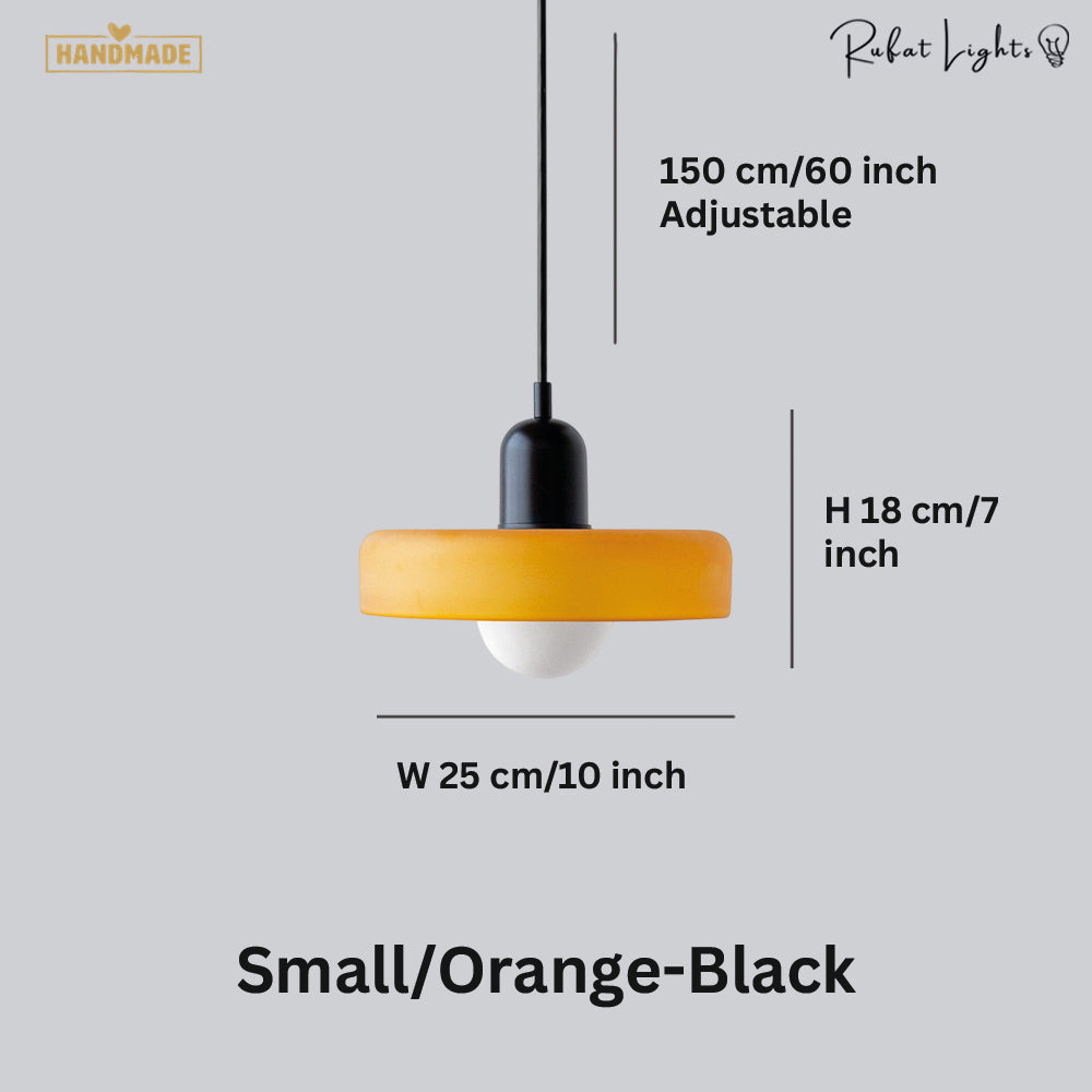 Vintage Scandinavian Glass Pendant Light
