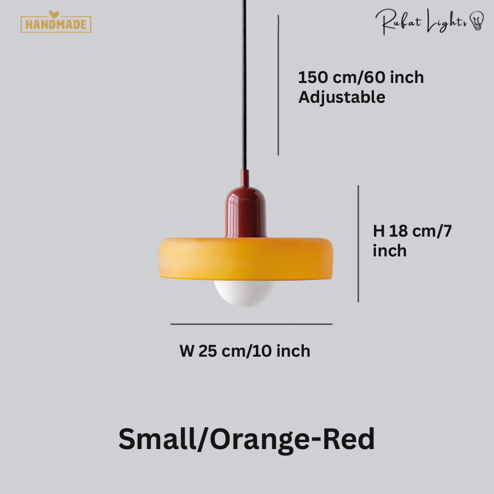 Vintage Scandinavian Glass Pendant Light