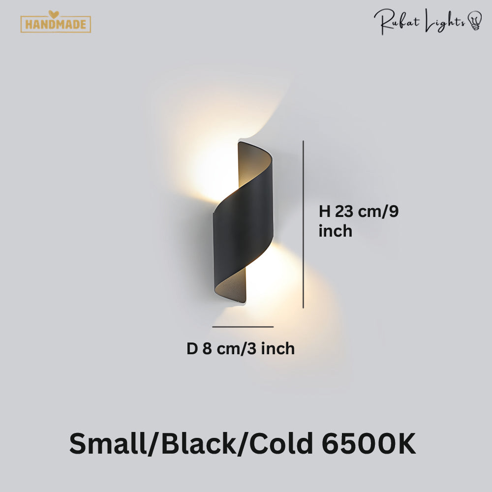 Modern Curl Twisted LED Wall Light