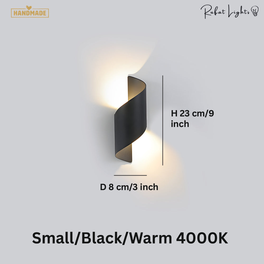 Modern Curl Twisted LED Wall Light