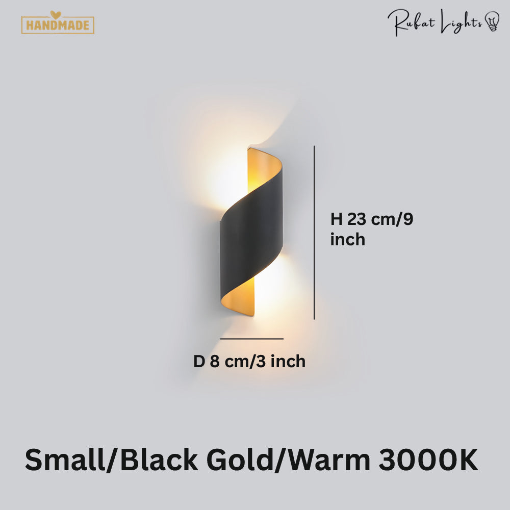 Modern Curl Twisted LED Wall Light