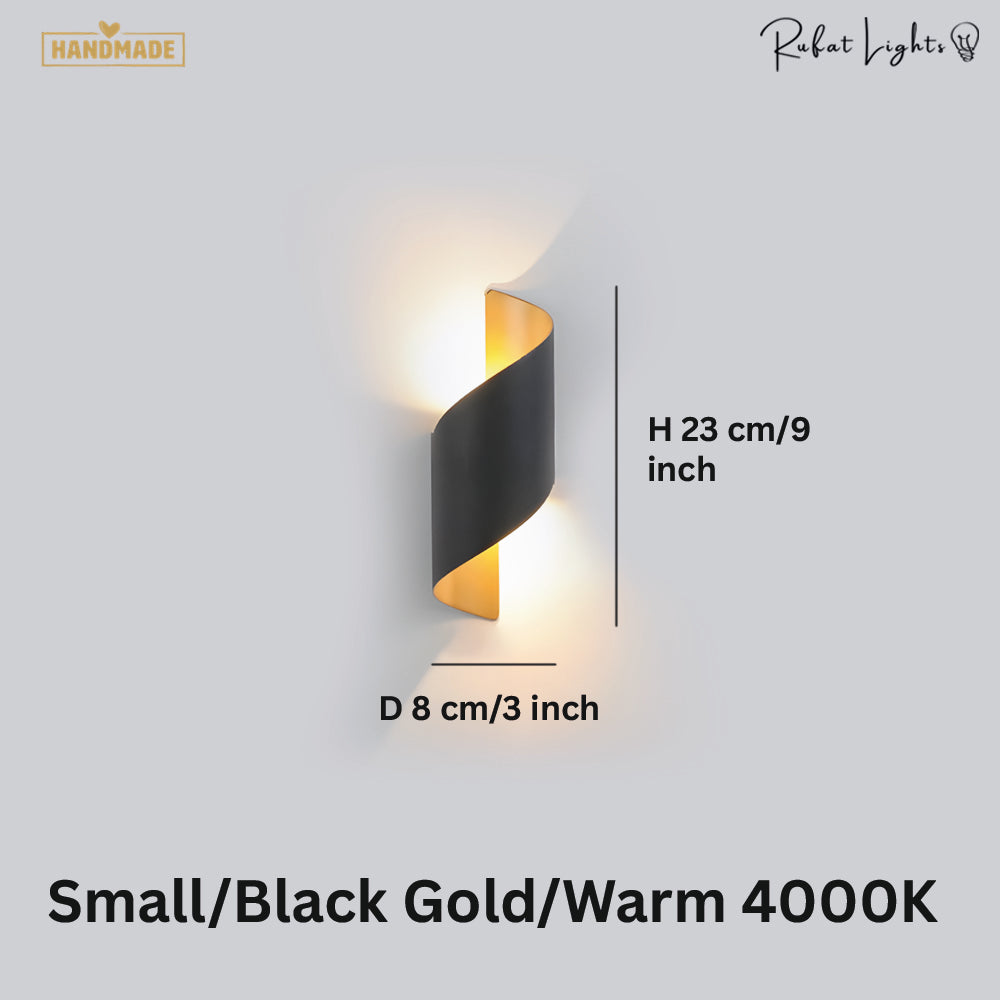 Modern Curl Twisted LED Wall Light