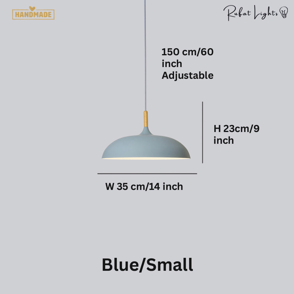 Minimalist Wood & Aluminum Pendant Light