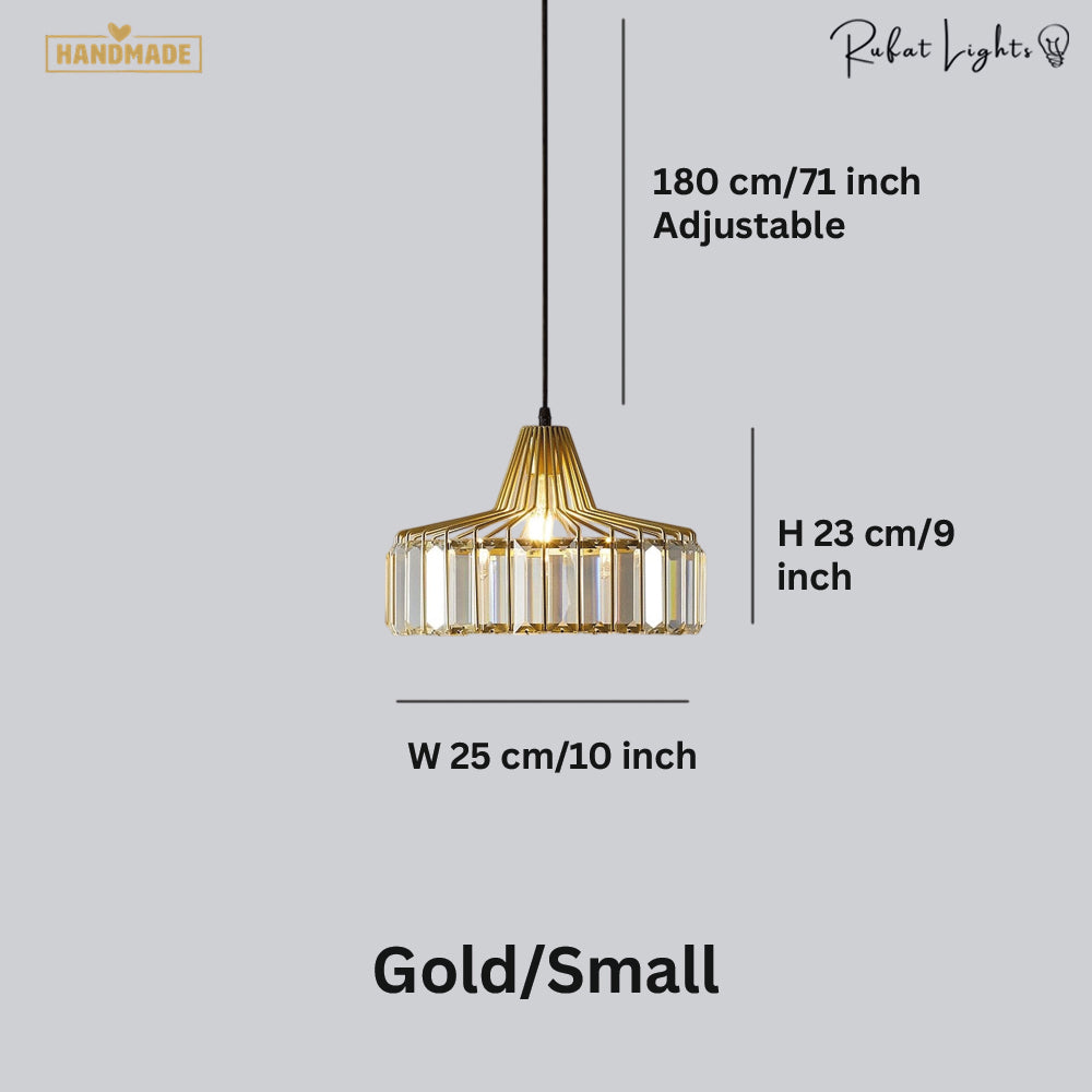Contemporary Circular Crystal Pendant Light