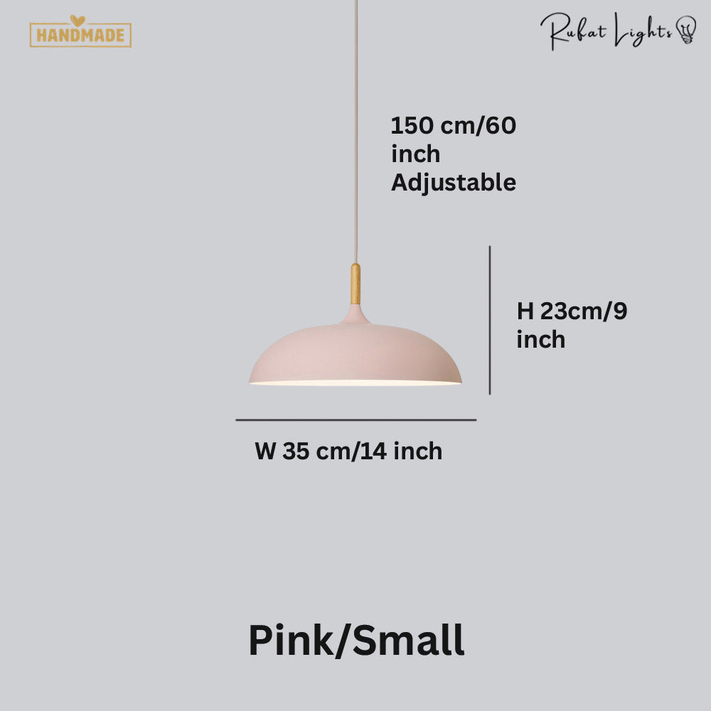 Minimalist Wood & Aluminum Pendant Light