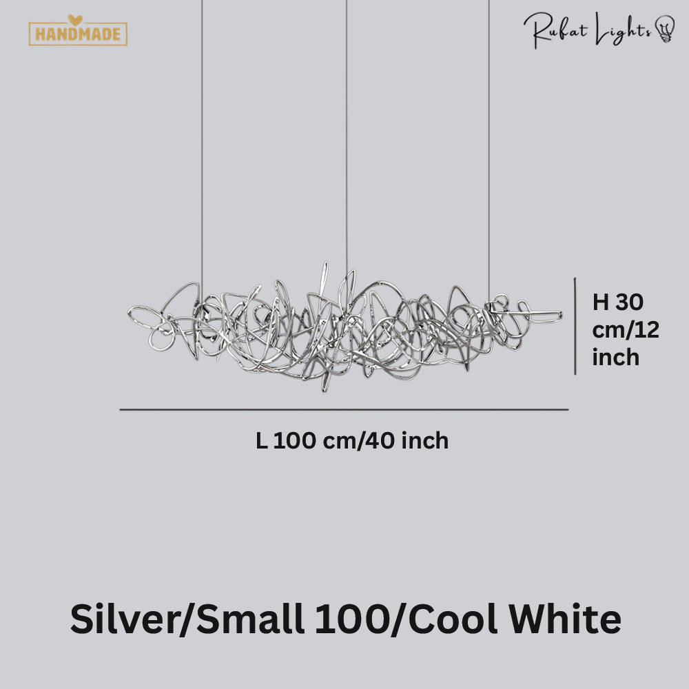 Simple Iron Art Bar Tree Chandelier