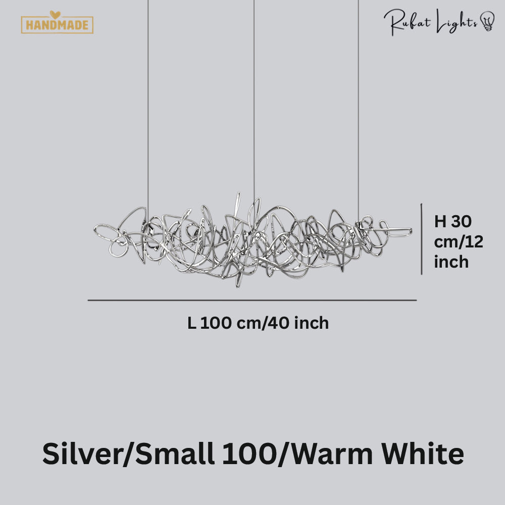 Simple Iron Art Bar Tree Chandelier