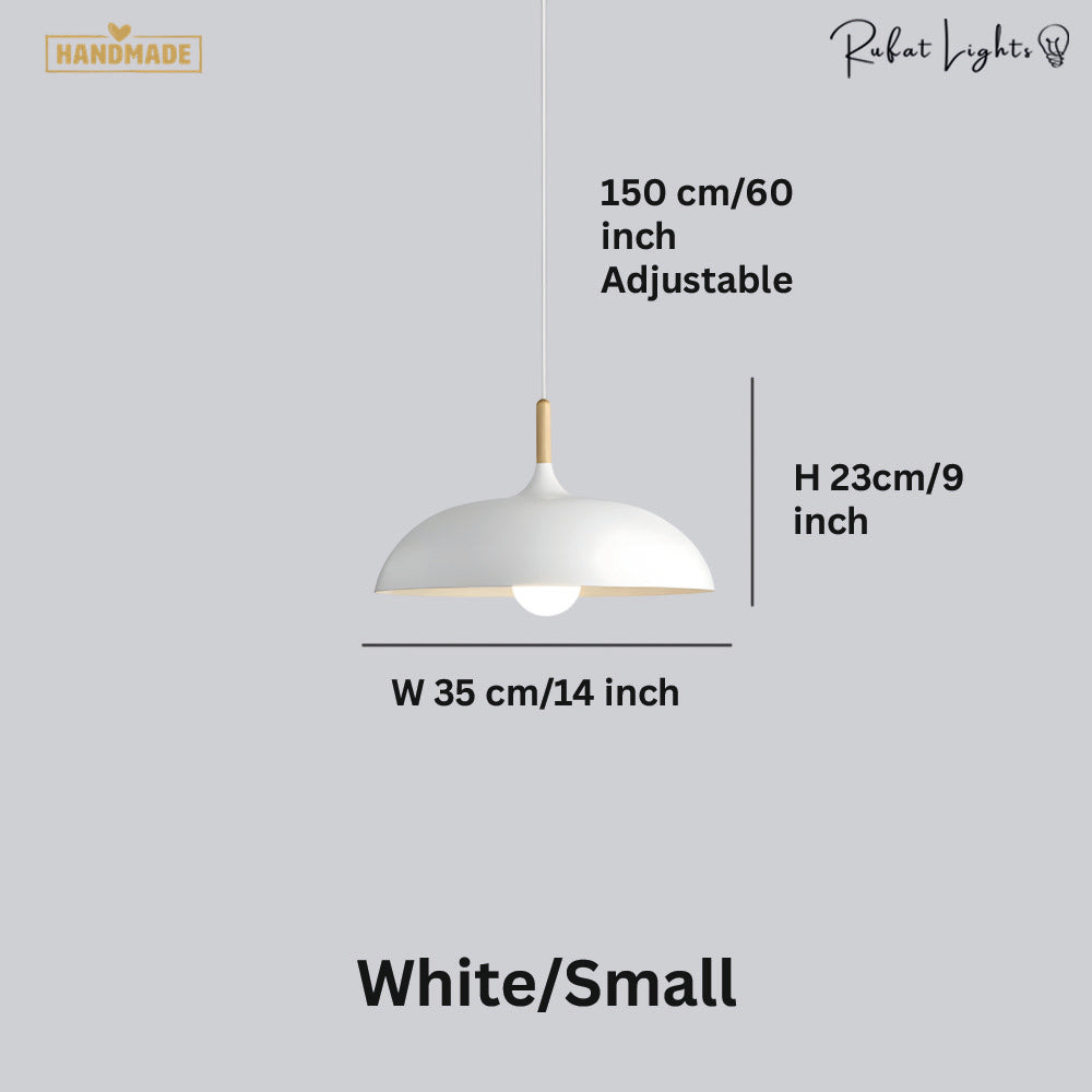 Minimalist Wood & Aluminum Pendant Light