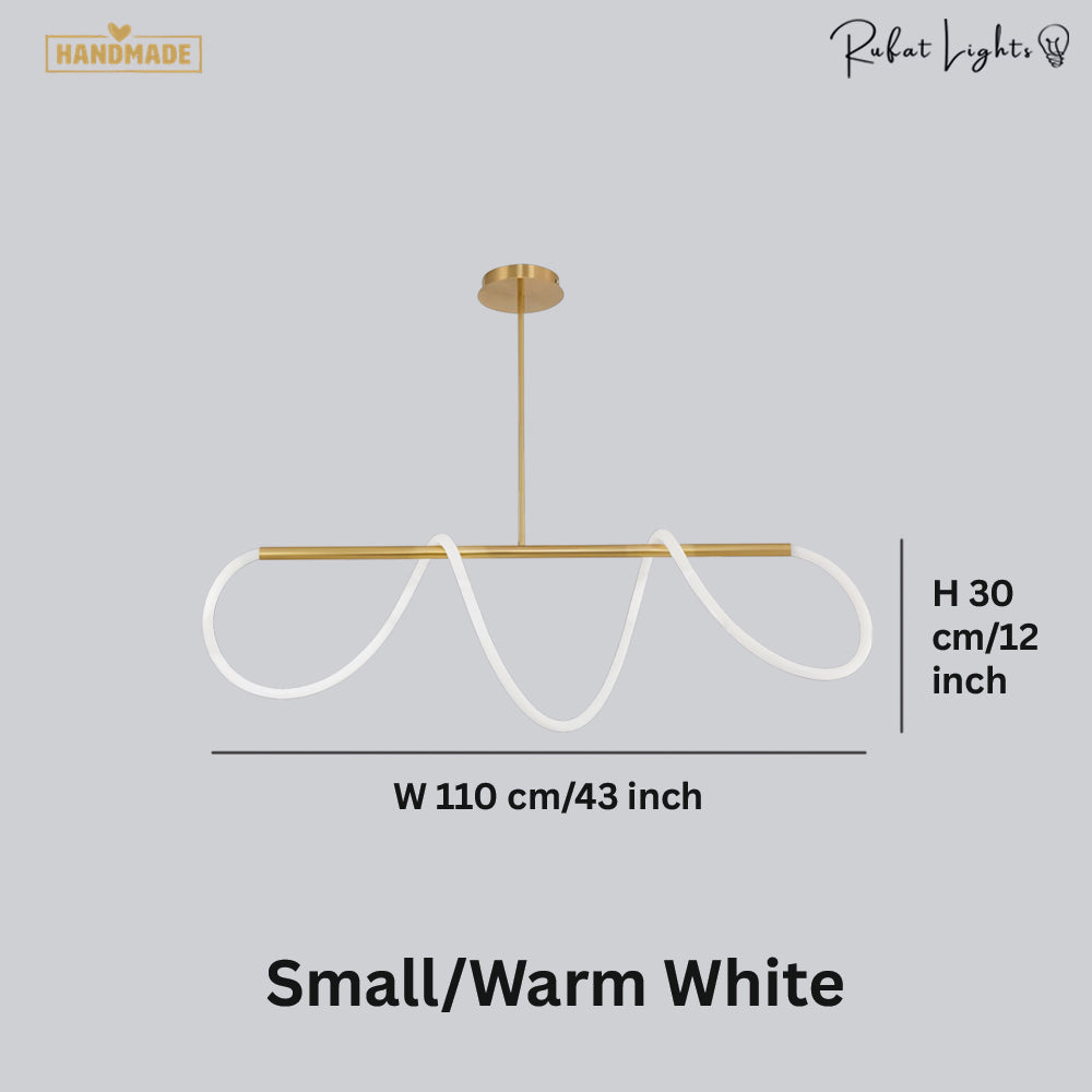 Golden Designer Rope LED Chandelier Lamps