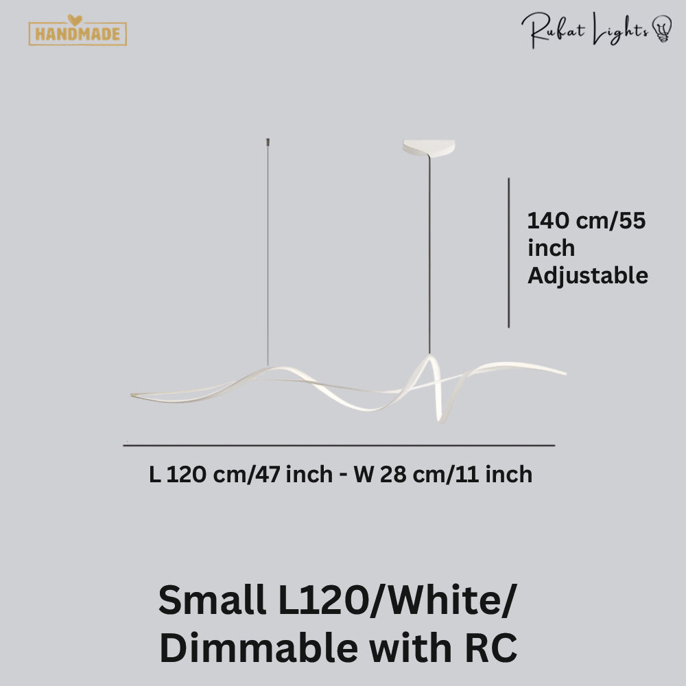Aluminum Ribbon Shape LED Chandelier