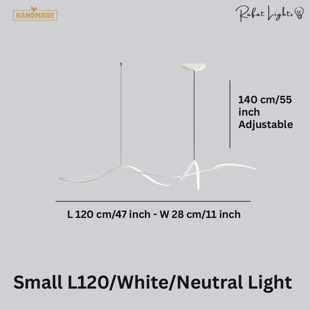 Aluminum Ribbon Shape LED Chandelier